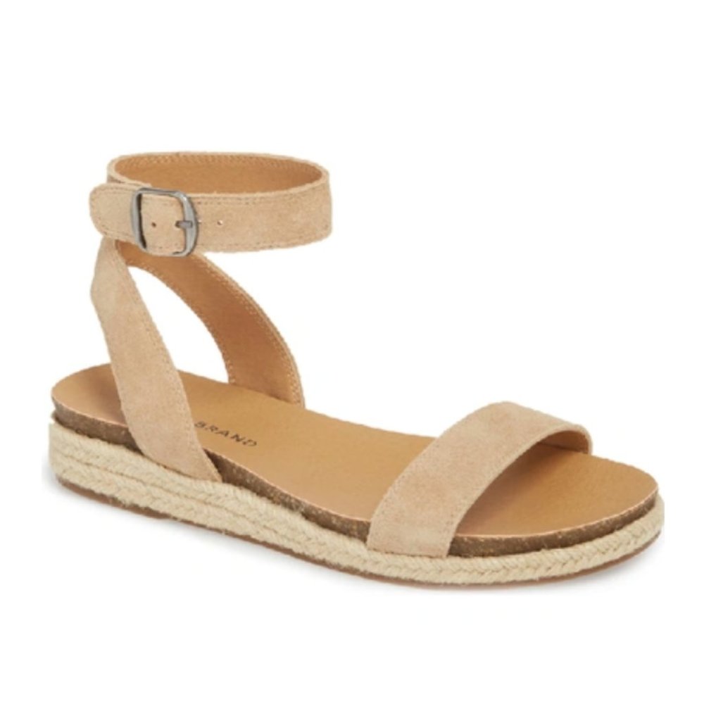 Lucky Brand Garston Espadrille Sandal In Travertine Suede